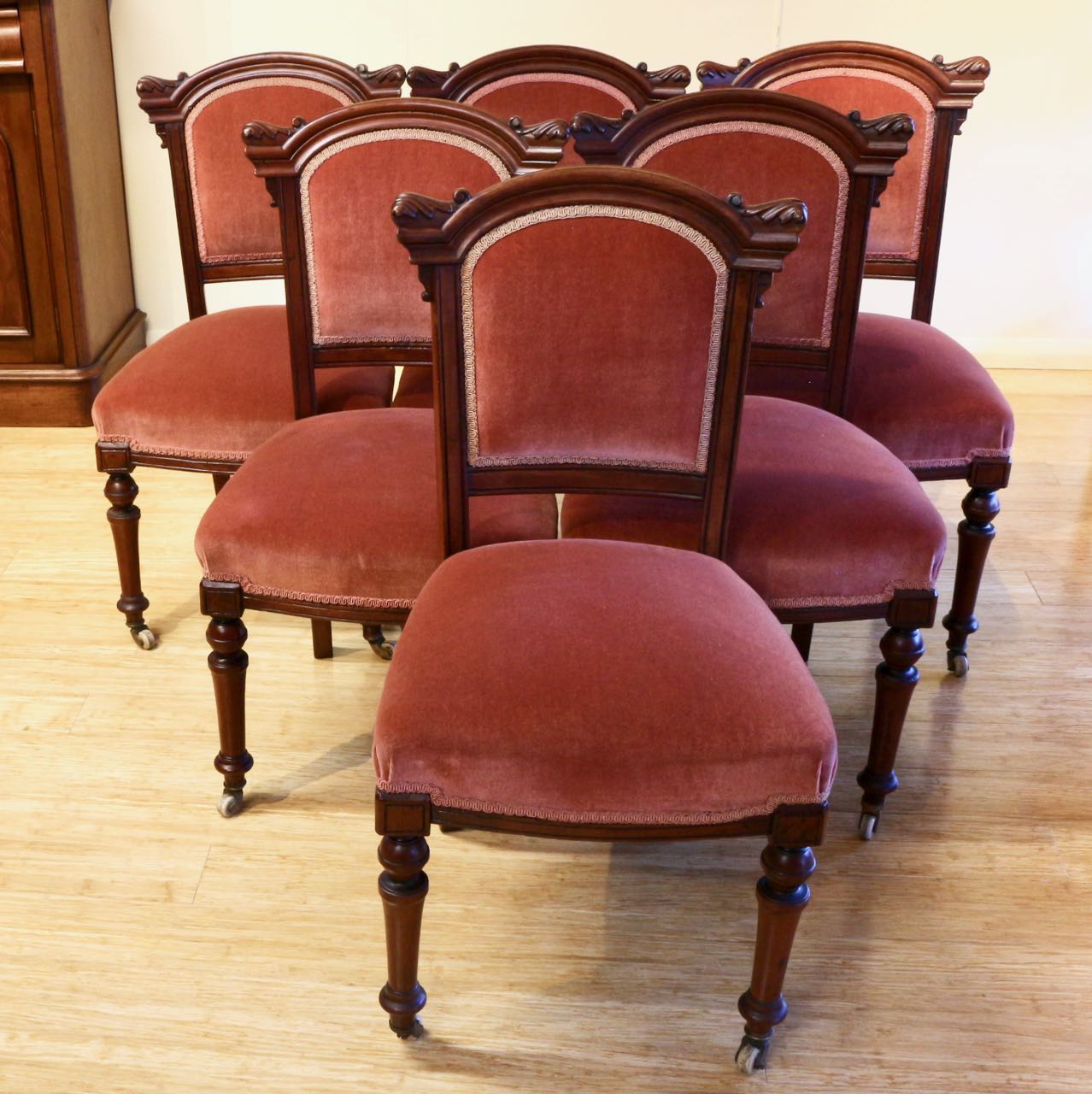 Mahogany dining on sale chairs 6